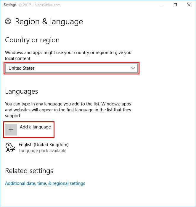 Merubah bahasa pada Windows 10