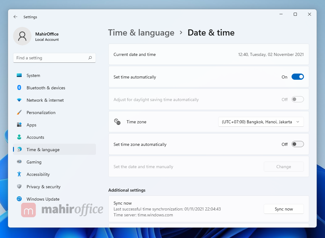 Cara mengatur tanggal & waktu di Windows 11
